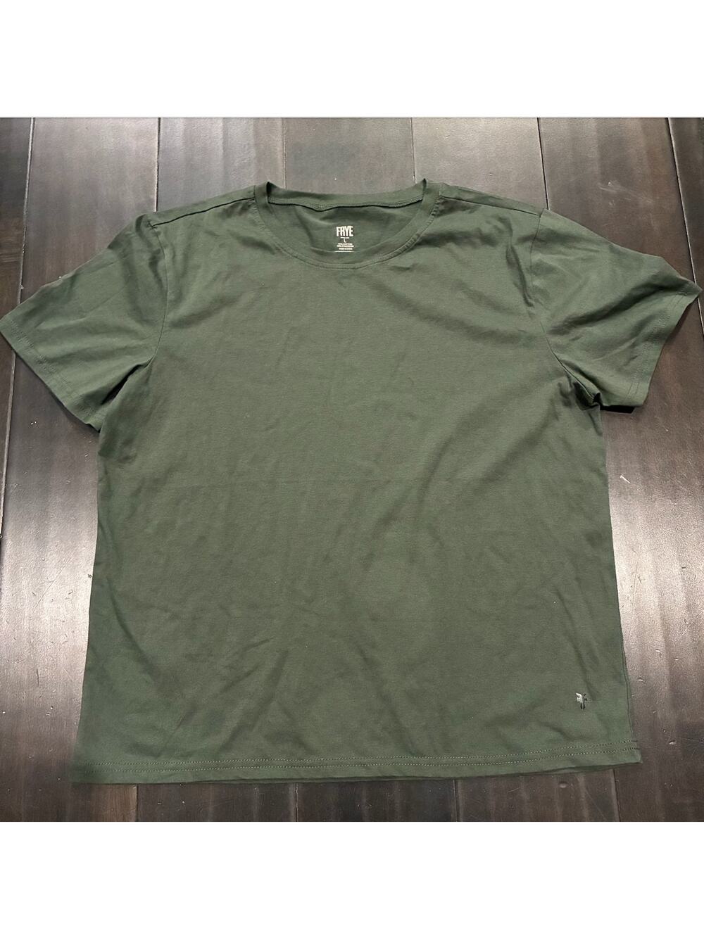 Frye Crew Neck T Shirt Short Sleeve Green Men's Size L